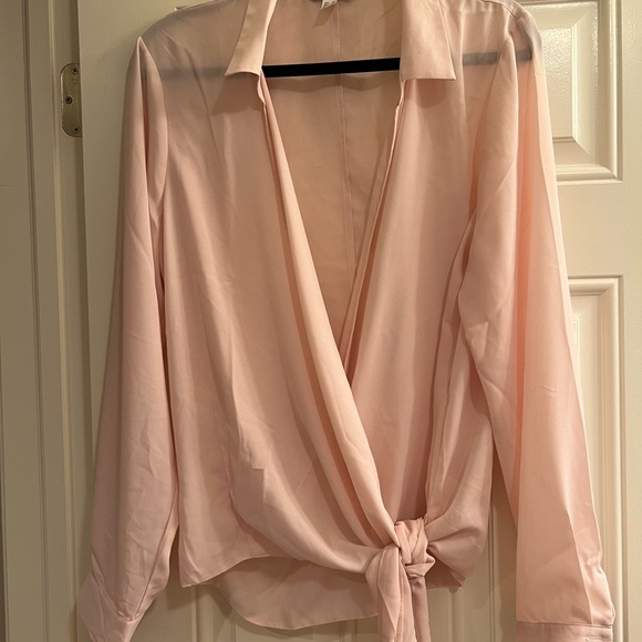 VENUS Light Pink Wrap Blouse - Picture 1 of 3